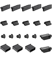 USB Port Caps, Silicone Anti Dust Cover Port Protection Plug for USB Type-C, 3.5mm Headphone, USB...