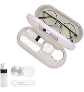 cauyuan Eyeglass Case,Double Sided Portable Contact Lens Case,2 in 1 Portable Contact Multifuncti...