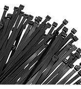 Zip Ties 12 inch ,Heavy Duty Cable Ties with 120 Pounds Tensile Strength,Black Zip Ties,100 Pack,...