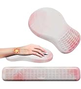 MEKASS Ergonomic Mouse Pad and Keyboard Wrist Rest Set, Super Soft Memory Foam Desk Wrist Support...