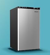 EUHOMY 3.2 Cu.Ft Mini Fridge with Freezer, Single Door Compact Refrigerator, Energy Saving, Mini ...