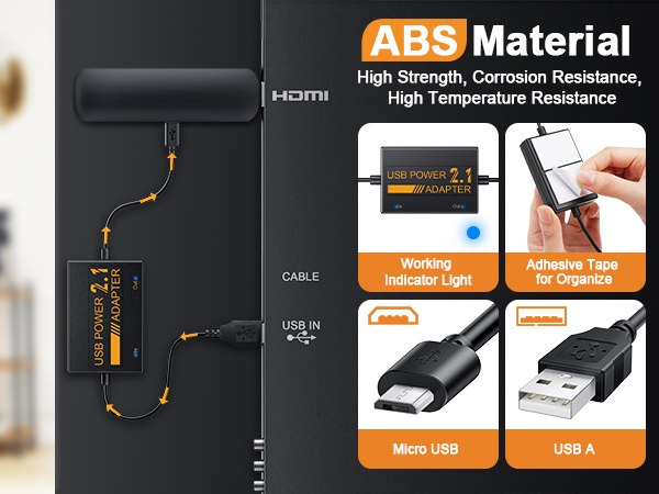 usb power cable adapter for fire tv sticks