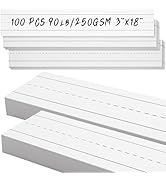 LOTMER 100 Sheets White Sentence Strips, 92LB/250gsm Cardstock Ruled Sentence Strips 3 x 18 Inche...