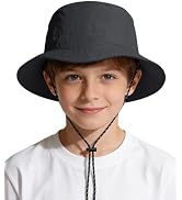 Century Star Kids UPF 50+ Sun Protection Bucket Hat, Waterproof Packable Rain Hat Boys Girls Beac...