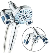 AquaCare Polaris High Pressure Multi Zone 208 Setting Shower Head & Handheld 3-way Combo System -...