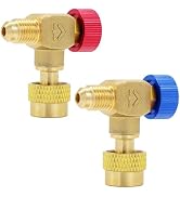 Wisscool HVAC Control Valve R410a R134a R22 R32 R404a R407c, Refrigerant Charging Valve, Brass Co...