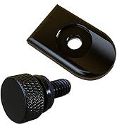 Amazicha Black Aluminium Seat Bolt Tab Screw Mount Knob Cover for Harley Davidson 1996-2022