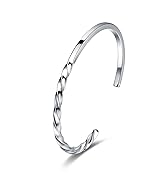 UNY JEWEL Jewelry Make a Statement Half Twisted Cable Wire Half Striaght Cuff Bangle Makes a Stylish