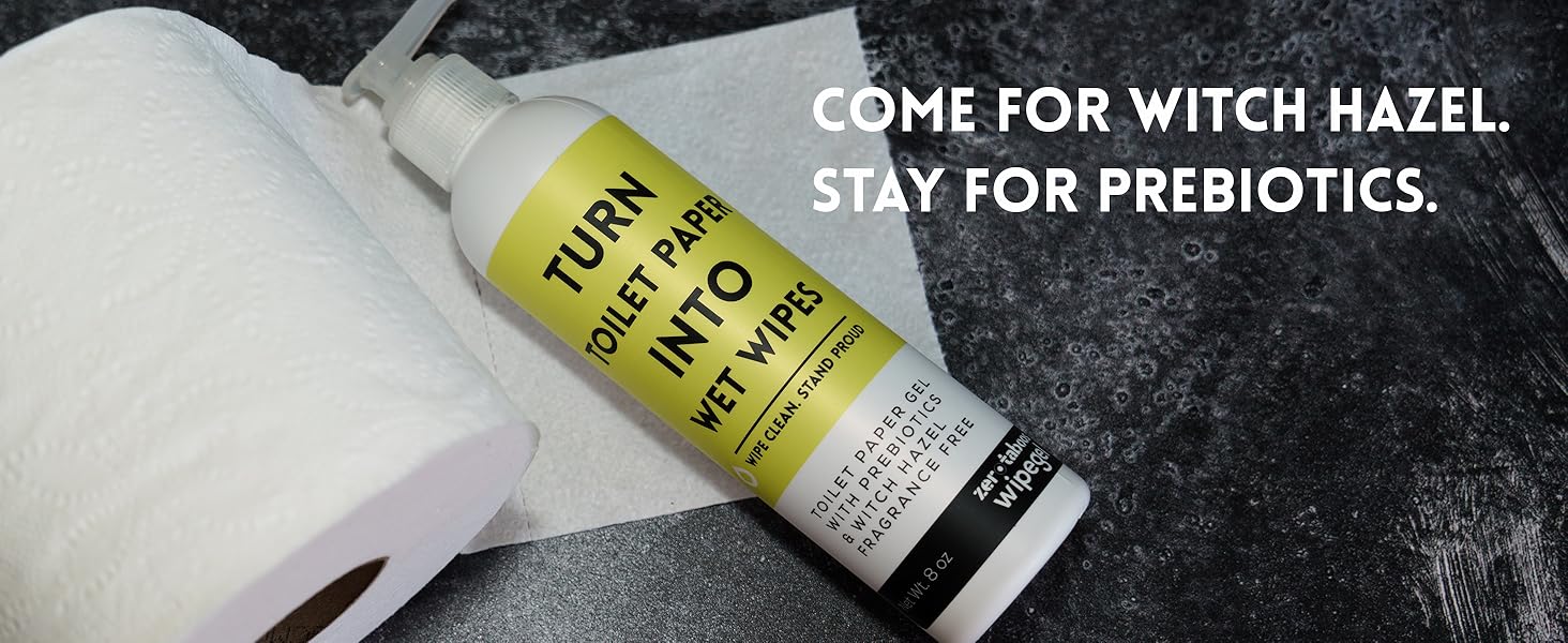 Wipegel turn toilet paper into wet wipes witch hazel gel hemorrhoids postpartum no alcohol
