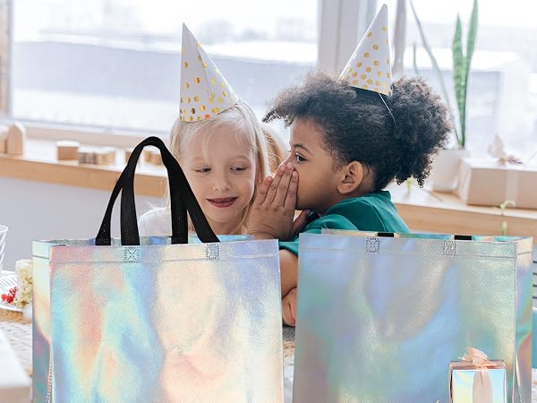 Iridescent gift bags