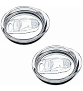 2 Pack 20oz Wine Tumbler Replacement Lids,Accfore Spill Proof Splash Resistant Silicone Sliding C...