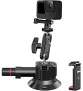 Suction Cup Mount for Action Cameras iPhone - ULANZI SC-01 3in Pump-actived Vacuum Suction Mount ...