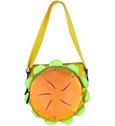 Qufoidium Hamburger Crossbody Bag, Funny Cheeseburger Sling Bag with Adjustable Strap, Cute Chees...
