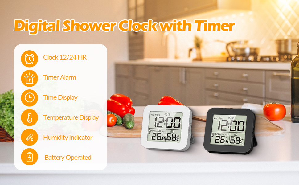 Digital Timer Shower Clock