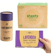 Sheets Laundry Club Bundle - 50 Pack (up to 100 loads) Fresh Linen Detergent Sheets, 40 Pack Lave...