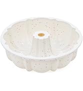 Vinino 9.6" Silicone Fluted Tube Cake Pans with Metal Reinforced Frame, Pound Cake Pan Mold, BPA ...