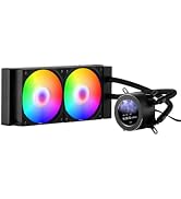 VEVOR CPU Liquid Cooler, AIO CPU Water Cooler - 240mm PWM Fans & Pump, Freestyle Images, GIFS, MP...