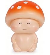 ehuoyan Meditation Mushroom Statue Mini Resin Figurine for Desk Shelf Decor Cute Whimsical Home O...
