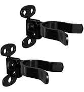 VIVIDA 1-3/8" Black Wall Mount Latch, Chain Link Flat Back Gate Latch for 1-3/8" Gate Frame, Moun...
