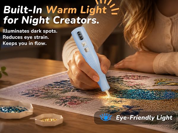 built-in warm LED light