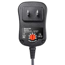 12volt 9volt 7.5volt 3volt 5volt 4.5volt 6volt 1A 1000mA 500mA AC100-240V to DC adapter power cord