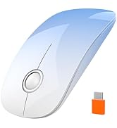 RAPIQUE USB C Wireless Mouse for Type-C Devices, Sky Blue Gradient Slim Mouse, Silent Click, 800/...