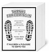 50Pcs White Paper Floor Mats for Cars, 16x20 Disposable Auto Floor Pads Made of Kraft Paper, Wate...