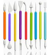 Wolwefa 9Pcs Clay Sculpting Tools, Polymer Clay Modeling Tools Double-Ended Clay Pottery Carving ...