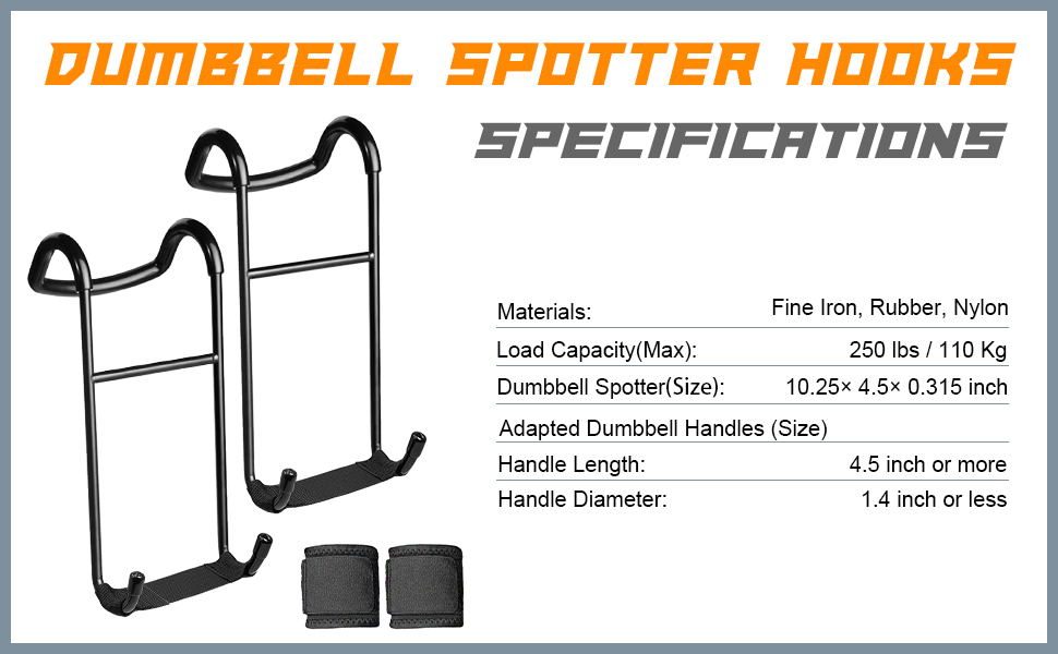 Dumbbell Spotter Hooks
