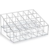 MOSIKER Lipstick Organizer,Small Clear Plastic Compact Lip Gloss Chapstick Perfume Sample Mascara...