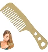 LAYONGMOLI Handmade Cellulose Acetate Wide Tooth Hair Combs,Leopard Tortoise Shell Brown Milky Wh...