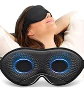 MABAO Weighted Eye Mask for Sleeping, Blackout 3D Contoured Sleep Mask with Adjustable Strap for ...