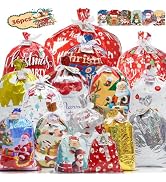 Koncci 36 Packs Christmas Wrapping Gift Bags, 16 Designs Traditional Style | 5 Sizes Large Medium...