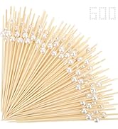 600 Cocktail Picks, White Pearl Fancy Toothpicks for Appetizers Drinks Fruit Food, 4.7 IN Long Ba...