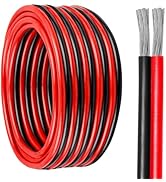 10 Gauge Wire 2 Conductor Tinned Copper Cable, Flexible 10 AWG Marine Wire for Solar Panel, LED S...