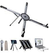 LENTION Magnetic Foldable Laptop Stand, 8-Level Adjustable Aluminum Laptop Riser, N52 MagSafe Pho...