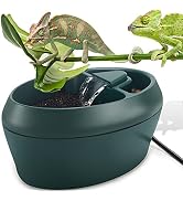 NEPTONION Reptile Chameleon Cantina with Snacks Trough, Drinking Fountain Water Dripper for Amphi...