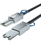 SFF-8088 to SFF-8088 External Mini SAS HD Cable, 3G/6Gbps SAS2.0 26Pin Hybrid Cable Attached SCSI...