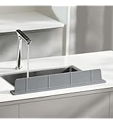 Volminex 20Inch Silicone Sink Splash Guard with Strong Suction Cups, Flexible Kitchen Sink Splash...