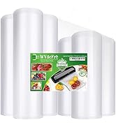 WVacFre 6 Pack 8"x20'(3Rolls) and 11"x20'(3Rolls) Vacuum Sealer Bags Rolls with Commercial Grade,...