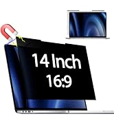 Magnetic Laptop Privacy Screen for 14 Inch 16:9, That Screen Size is 12.20 in Wide and 6.82 in Hi...