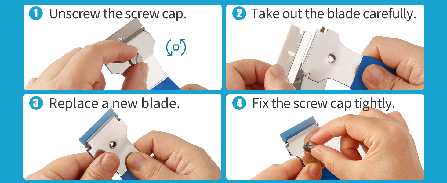 Razor Blade Scraper Multi-Purpose Cleaning Remover Tool