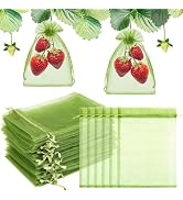 50 PCS 4X6 inches Fruit Protection Bags, Fruit Bags for Fruit Trees, Green Netting Fruit Cover Ba...