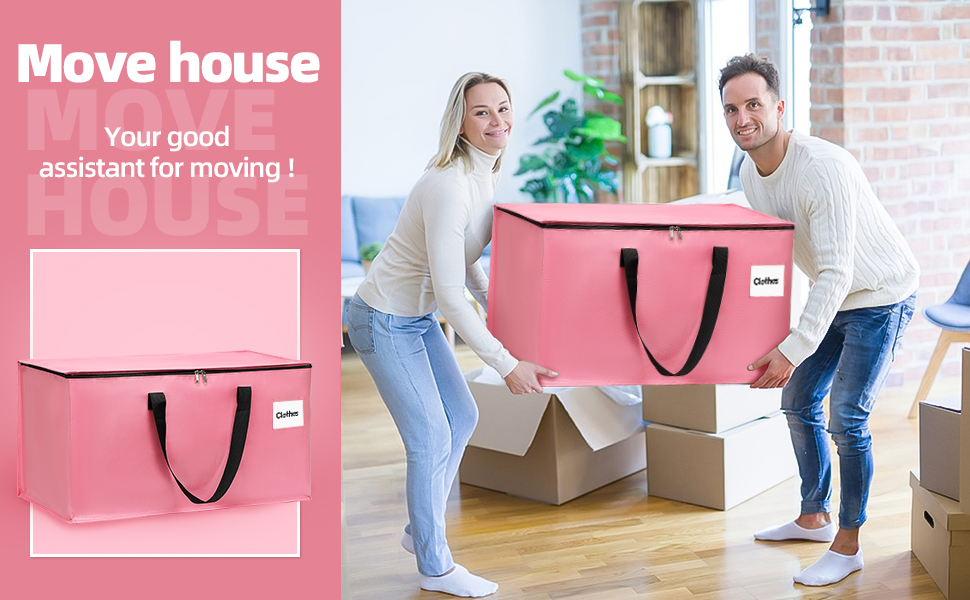 Pink moving bags a+