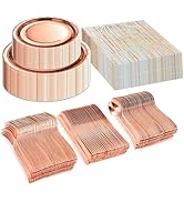 Yinbanban 168pcs Plates and Napkins Tableware Set