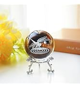 ZEERSHEE 2.3in 3D Dragonfly Crystal Ball Figurine with Stand Dragonflies Gifts for Men Women Glas...