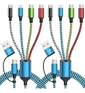 Travle USB A/C 4 in 2 Charging Cords,Dual Type C Mulit Charging Cable, Universal Charging Cables ...