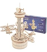 ROKR 3D Wooden Puzzle Mechanical Music Box,DIY Aircraft Model Kits to Build,Best Toy Gift for Tee...