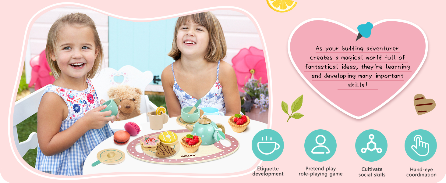 a girl sitting at a table with a plate of cupcakes and a teddy bear.