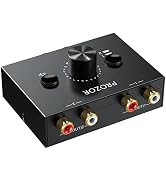 PROZOR RCA Stereo Audio Switcher - 2 in 1 Out R/L Stereo Audio Switch, 1 in 2 Out Stereo Audio Sp...